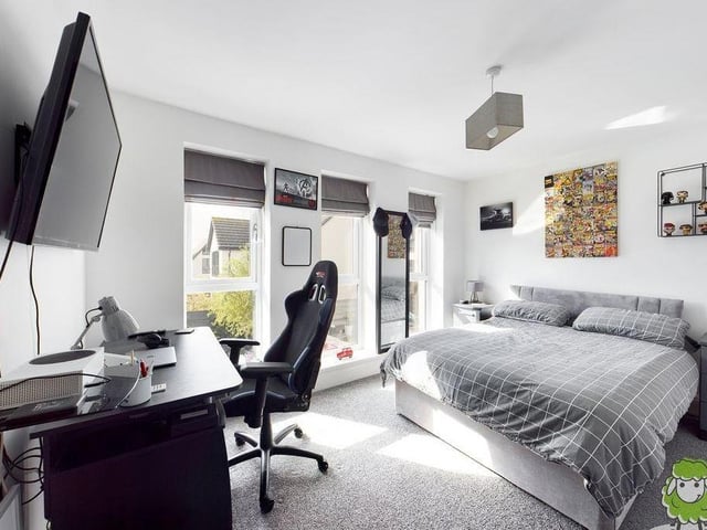 The second double bedroom on the first floor is also a terrific size. It is bright and light too, with three windows overlooking the back of the property.