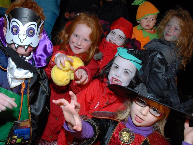 Berry Hill Park Trustees' Halloween fireworks display in Berry Hill Park a decade ago. Children from the Ashton, Littles and Jenkinson families enjoyed the fun