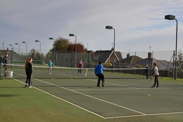 Junior club members on the courts