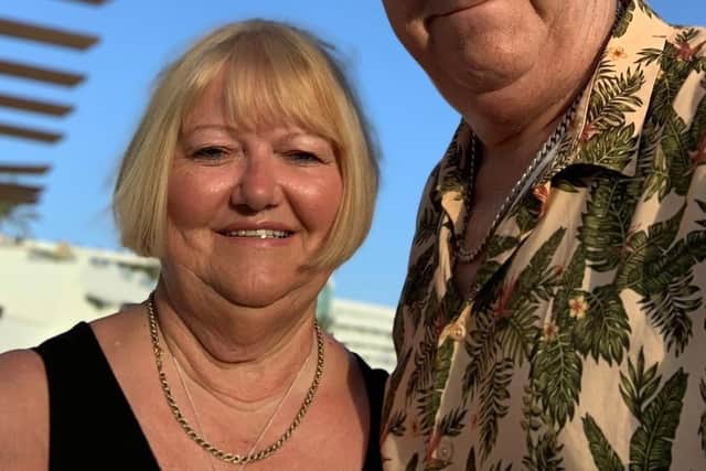 Mr and Mrs Connolly. Mick, pictured with wife Dawn on holiday.