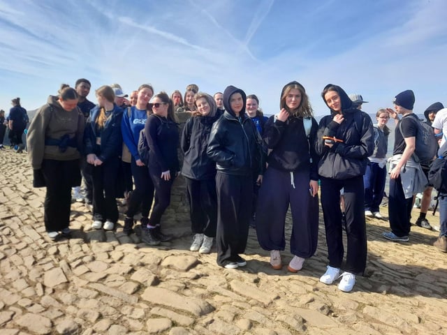 At the summit of Mam Tor