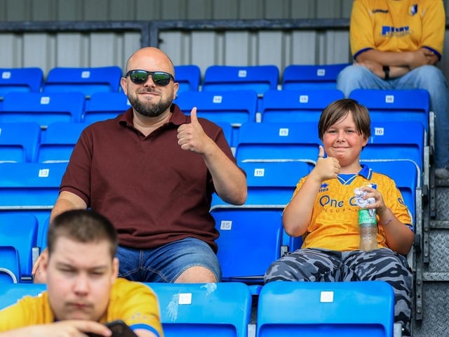 Mansfield Town were beaten after letting a 2-0 half-time lead slip away.