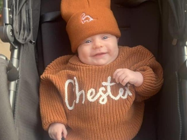 This photo of Chester, five months, was sent to us by Jade Haslam-Brown