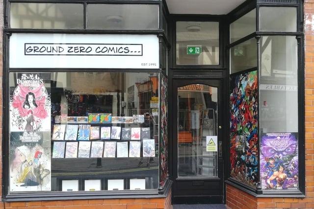 Ground Zero Comics is located in Mansfield on Toothill Lane. The business is Mansfield's first comic book specialist, and now also a small press publisher.