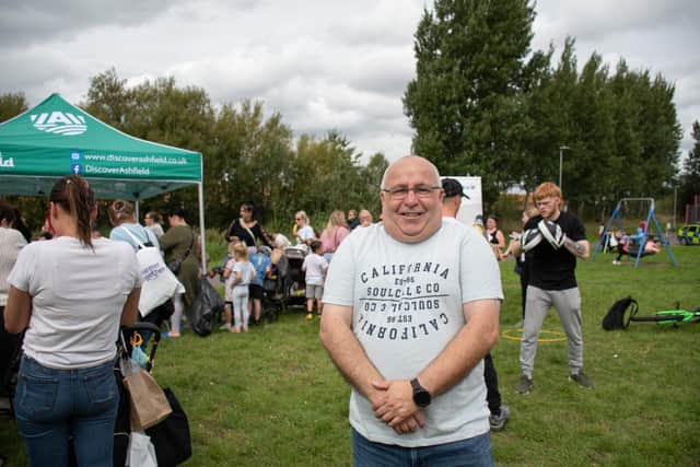 Coun Andy Meakin at the event on Holiday Hills park. (Photo by: Ashfield Council)