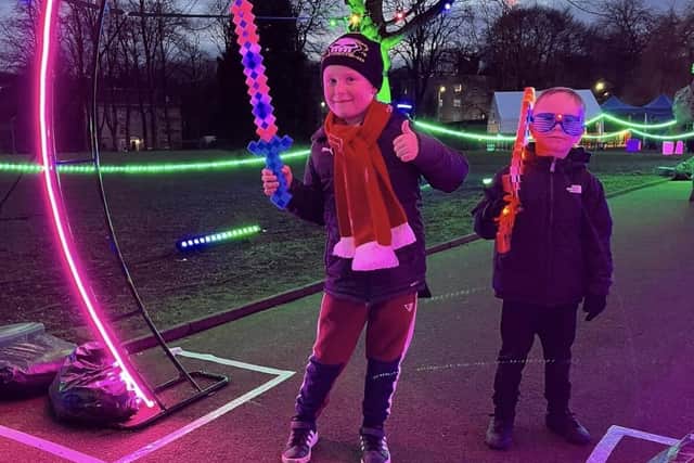Young visitors to Mansfield Light Night