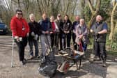 Groundwork Five Counties staff Marion Farrell in middle in black with Friends of Red River Loscoe