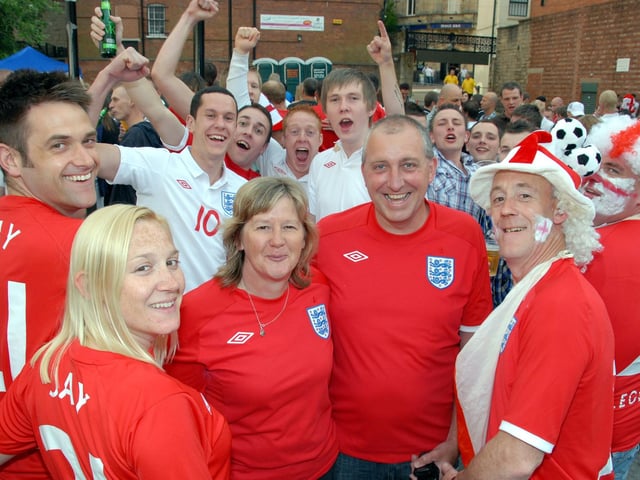 Family and friends of the late Jason Lee (Jay), formerly of Skegby, who sadly died from from testicular cancer aged 21 in September 2009, gather at The Swan in Mansfield in his memory during the 2010 World Cup.