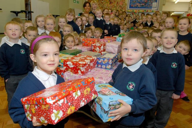 Look at the fantastic Shoebox Appeal support at West Boldon Primary School in 2009. Does this bring back happy memories?