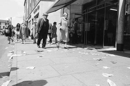West Gate in 1972 covered in litter.