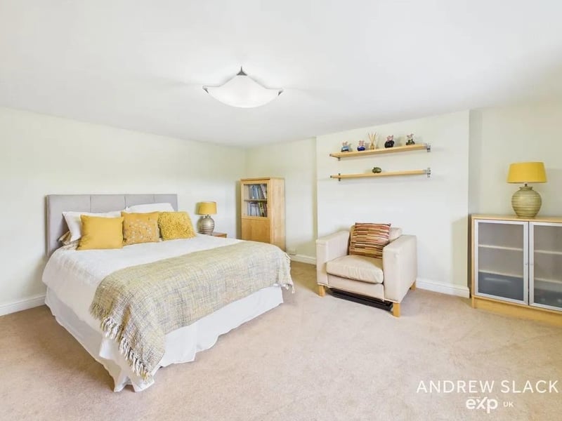 One of five double bedrooms in the spacious property.