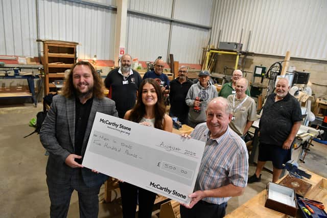 cCarthy Stone make a financial contribution to Blidworth Men in Sheds