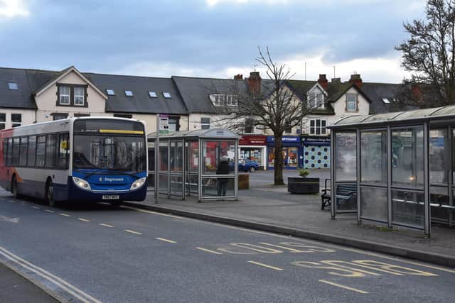 Current bus stops in Shirebrook Market Place