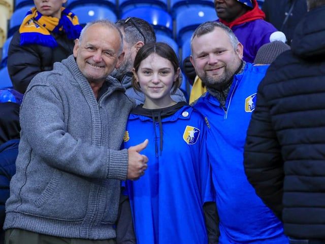 Mansfield Town fans ahead of kick-off at the weekend.
