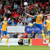 Mansfield Town defender Stephen McLaughlin in action  during the Sky Bet League 2 match against Leyton Orient at the Breyer Group Stadium  
Photo: Chris Holloway / The Bigger Picture.media