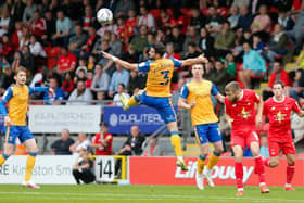 Mansfield Town defender Stephen McLaughlin in action  during the Sky Bet League 2 match against Leyton Orient at the Breyer Group Stadium  
Photo: Chris Holloway / The Bigger Picture.media