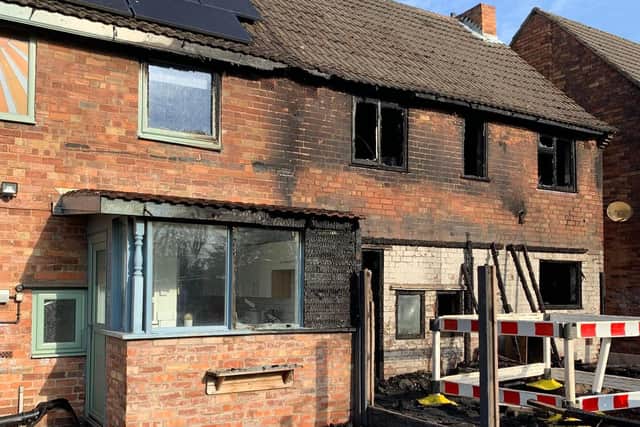 Another photo showing the considerable damage caused by the fire.