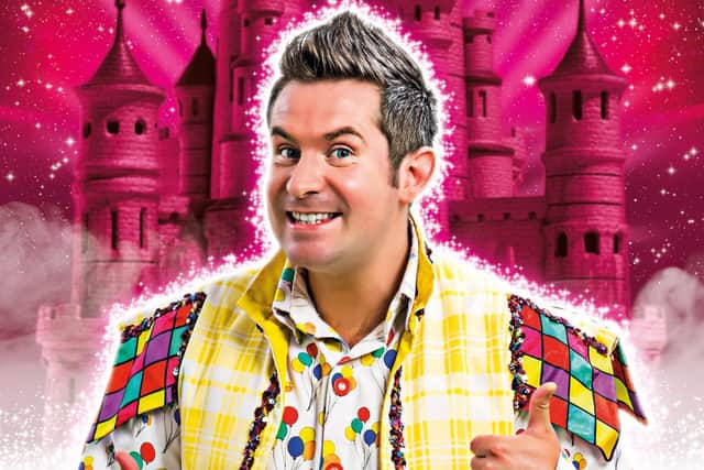 Adam Moss is Silly Billy in Sleeping Beauty at Mansfield's Palace Theatre.