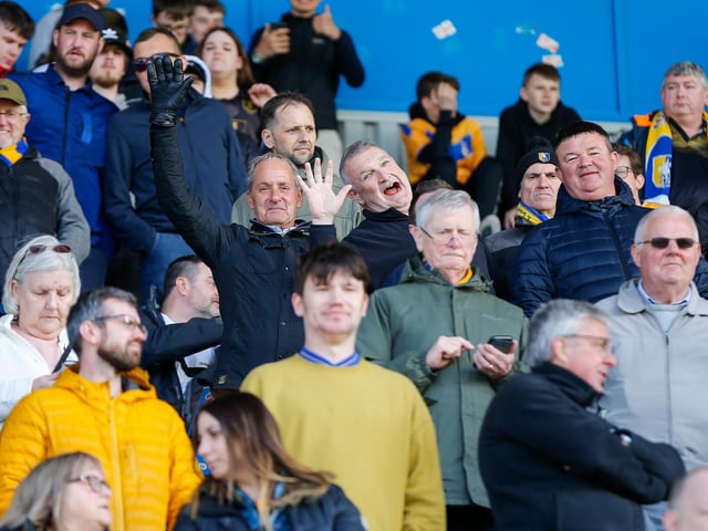 A disappointing day for these Mansfield Town fans.