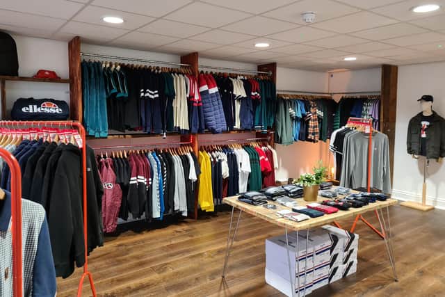 The new menswear store stocks casual brands such as Fila, Ellesse, Farah and Trojan Records.