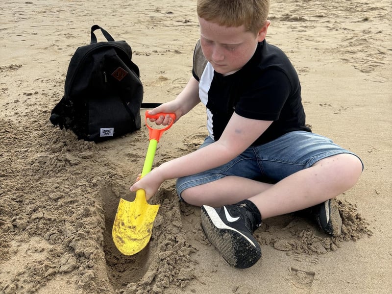No trip to the seaside is complete without getting the bucket and spade out. It's fun to dig and see where it takes you. I'm not creative in this regard, a ditch or a circle is about as good as it get's - but it's a lot of fun to just dig, pretend you're young once again and create more lasting memories. The sand here is brilliant for sandcastles due to many parts of the beach having the ideal level of strength. It's not too hard to dig or too grainy that you have no chance before you even start.
