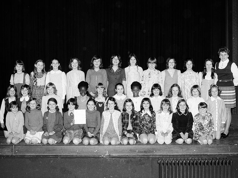 Mansfield youngsters on the stage in 1970.