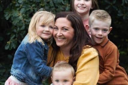 Victoria Hennessey with her four young children, Lacey, 9, William, 7, Matilda, 5, and George, 3.