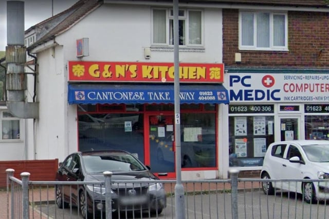 G And N's Kitchen on Mansfield Road, Clipstone. Last inspected on January 26, 2023.