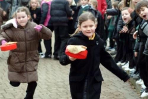 Pupils from Papplewick-cum-Linby School took part in races.
