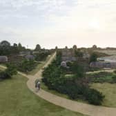 A computer-generated image of how the glamping retreat might look at Forest Farm in Farnsfield (PHOTO BY: Revolution Architecture)