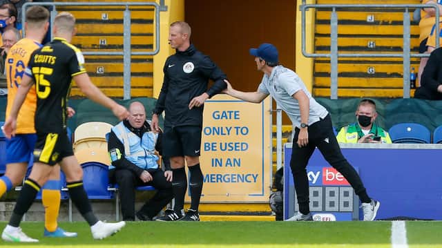 Bristol Rovers manager Joey Barton was angered by referee Josh Smith.