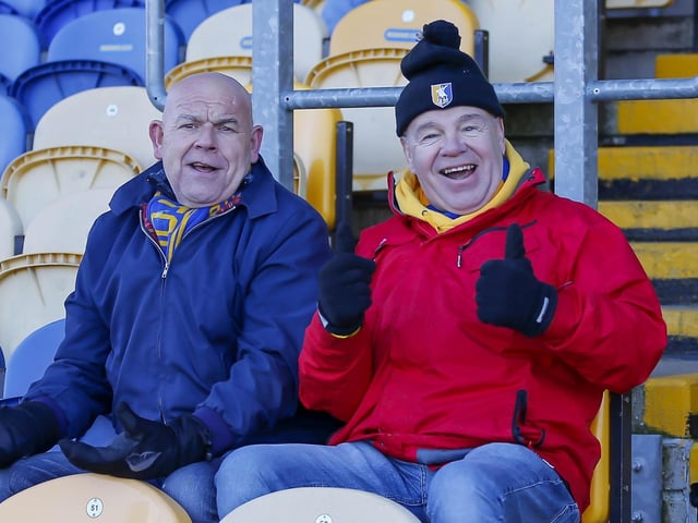 Stags fans at the Boxing Day match against Northampton Town.