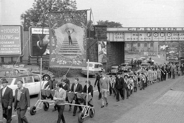 There was a great turn out for the Mansfield Miners Gala in 1965.