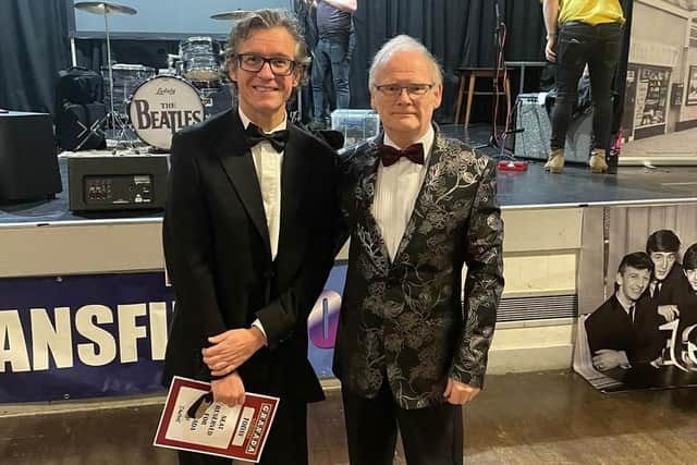 Alan Wilson (right), the last organist at the Granada venue before it closed 50 years ago, with Ian 'Watko' Watkins at the Beatles anniversary concert at the Forest Town Arena.