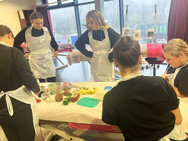 Home-made masks, lip scrubs and hair products were created in the salon