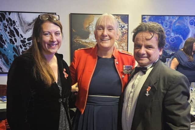 Top Honour: Lieutenant-Colonel Anita Jackson (middle) with ATTFE College’s Principal Liz Barrett  (left) and Simon Martin, Executive Leader (right).