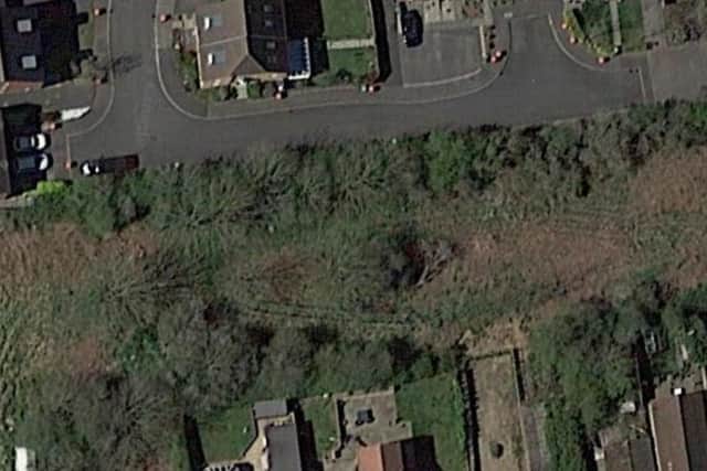 The proposed plans are for 12 homes on this patch of land between Pendean Way and Off The Avenue. Photo: Google