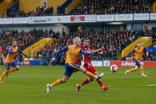 Ryan Stirk in action against Middlesbrough before injuring his toe. Photo by Chris Holloway/The Bigger Picture.media.
