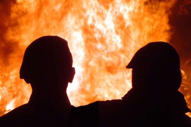 Local cadets work closely alongside event marshals to monitor the bonfire and ensure the display runs safely