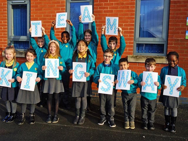 Kingsway Primary School celebrate a good Ofsted in 2023.