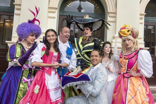 Members of the Cinderella cast at the Theatre Royal (photo: Whitefoot Photography)