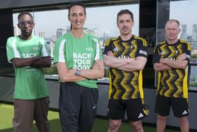 Holland & Barrett offers fans the chance to flex their football skills against members of Manchester United’s Class of ‘92. Credit: Jon Super/PA Media Assignments