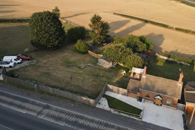 As we say farewell to the Ollerton cottage, here is a drone shot which shows the full scope of the sizeable plot.