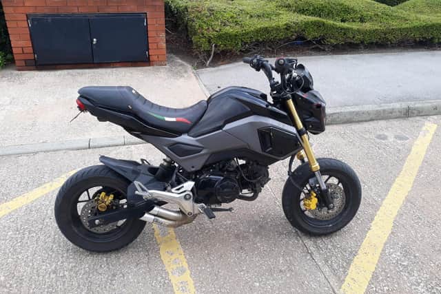 A stolen motorbike was recovered in Ravensdale.