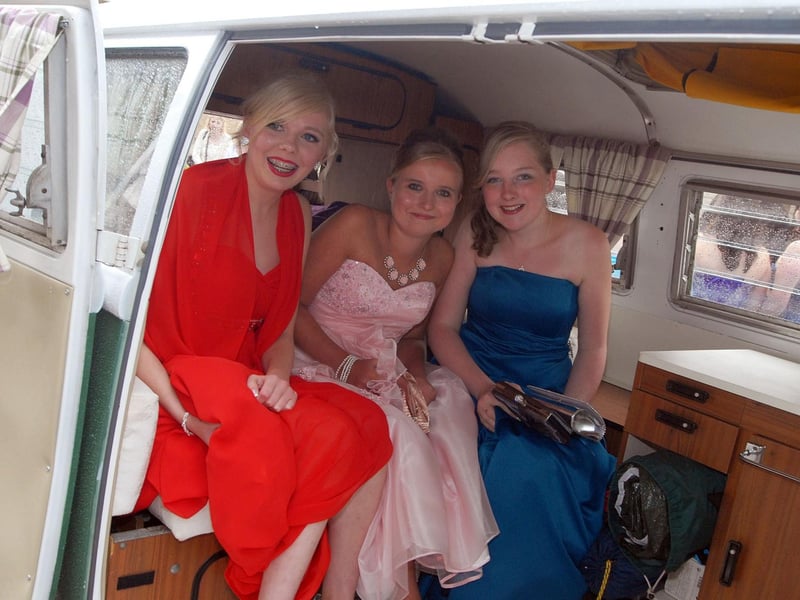 Selston Arts and Community College pupils Lucy Hughes, Danielle Acklan and Bethany Jones.