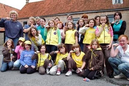 Another 1st Warsop Guides and Brownies who took part in a national attempt for the most people cleaning their teeth at the same time.