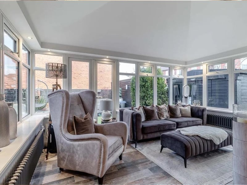 The property benefits from an abundance of natural light.