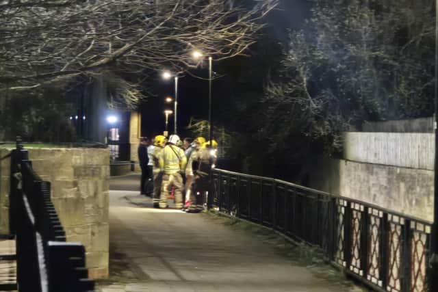 A man had fallen into a stream in Mansfield. Photo by Philip Mitchell.