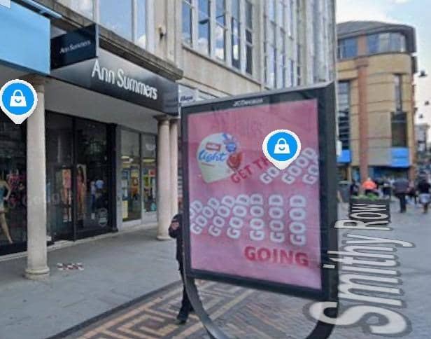 Ann Summers, Nottingham. (Picture: Google Earth.)