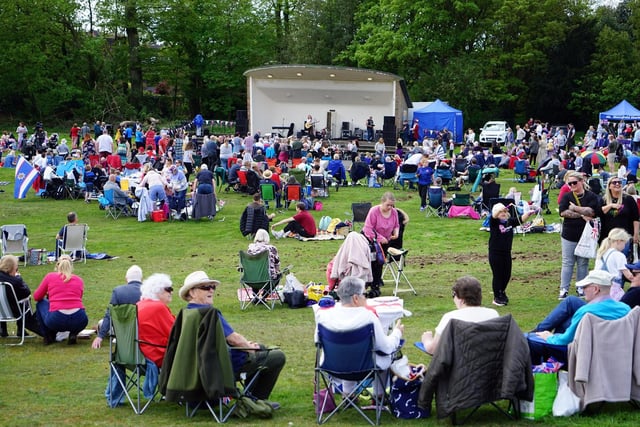 Crowds flocked to Berry Hill Park to hear live music and enjoy a picnic in the sunshine.